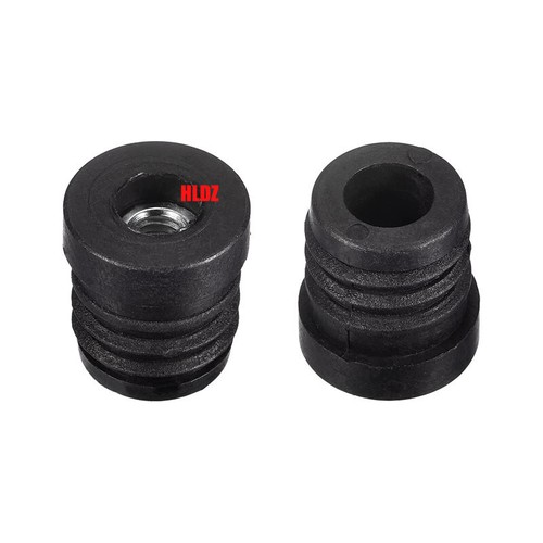 Round Black Plastic Nut Plugs M6/M8/M10 Threaded End Cap Insert Chair Table Feet - Picture 10 of 28