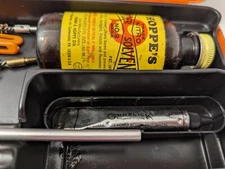 Vintage Orange Hoppe's 9 Gun Cleaning Kit Storage Box Universal Shotgun Kit Hops