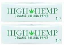 2x High Hemp 1 1/4 Rolling Papers 32Lvs 2 Packs *DISCOUNTS* USA Shipped!