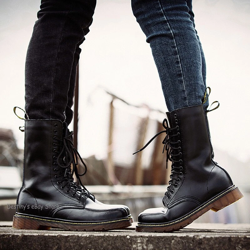 Long top military boots