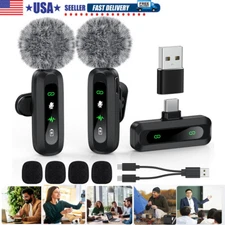 Lavalier Microphone Wireless Audio Video Recording Mini Mic For Android/iPhone