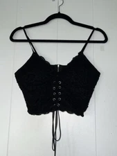 Romwe Camisole Cami Black Size Small G13