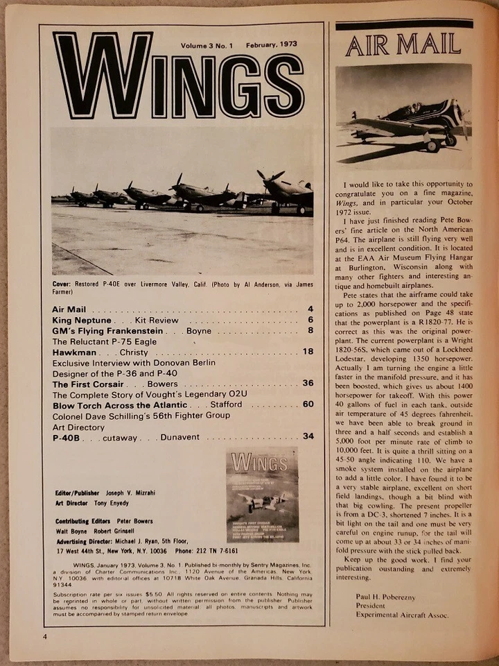 Wings Magazine - 1973 COMPLETE YEAR - Image 2 of 4