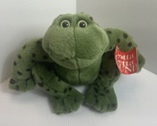 Vintage GUND Jeremiah Green Toad Frog Sound Croaks Plush Stuffed Animal 6106 10"