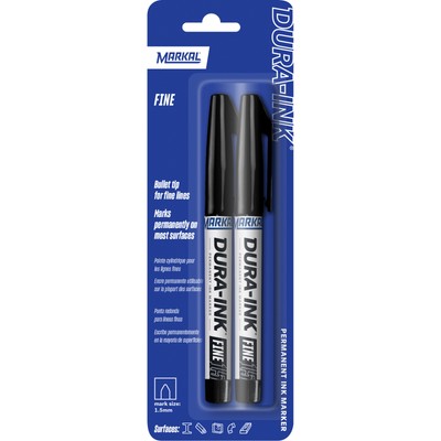 Markal DURA-INK 2-Pk. of Fine Permanent Ink Markers, Model# 96126