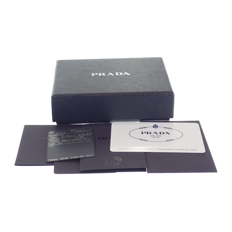 PRADA ガーメント PRADA Accordion Bicolor Card Case Business Card Holder 1MC211