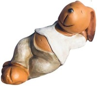 Niedlicher Deko-Hase Liegend, Gartendeko, Osterdeko, Gartenfigur, Dekofigur