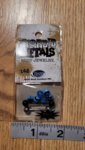 MORBID METALS Body Jewelry 14G Tongue Piercing Lot of 2 New - Picture 4 of 11