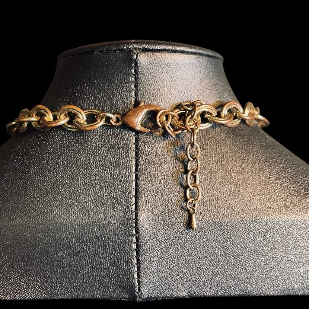 Boho Statement Necklace Multicolor Beaded Crystal… - image 6