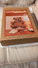 Vintage Sunset Latchhook Little Bear Craft Set Christmas  Complete Set Used
