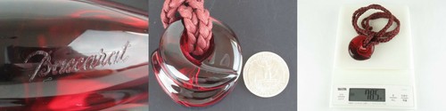 Auth Baccarat Crystal Red Coquillage Shell Jumbo Pendant Necklace + Box&Dust Bag - Picture 12 of 12