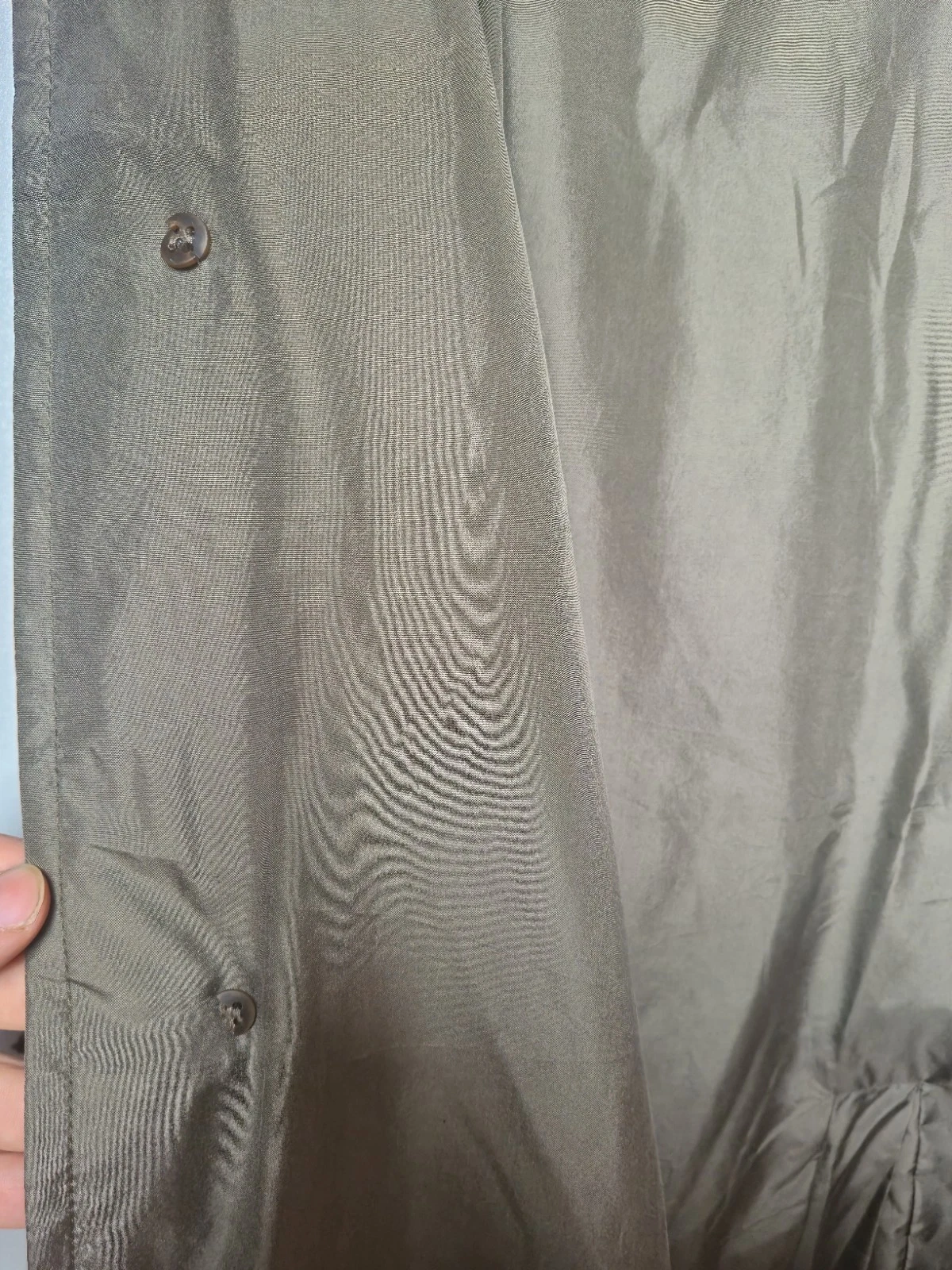Ermenegildo Zegna Microsilk Trench Coat Silk Italy Water Repellent Sz 54 image 18