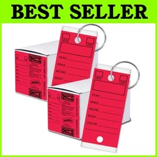 Poly Key Tags - 500 Pack, Chrome Rings