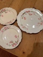 Home Laughlin Viriginia Rose 3 Plate Set F40N8
