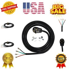 30-Amp Appliance Power Cord, 4 Prong Dryer Cord, 4 Color Coded Wires with Eye...