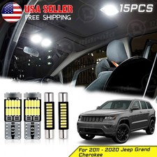 White LED Interior Lights Package for 2011 - 2018 2019 2020 Jeep Grand Cherokee