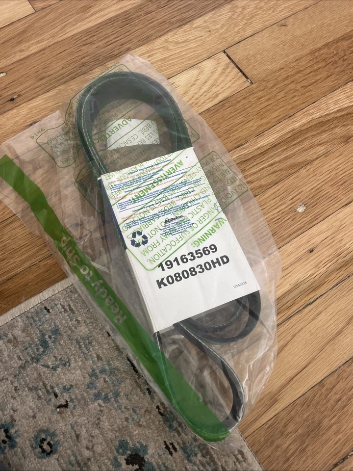 Cinturón serpentino acanalado en V genuino ACDelco para Dodge Dakota 1990-1993 | 8 costillas Foto 4 de 4