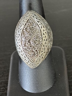 JOURNEY BY LOIS HILL RING STERLINGSILBER 925 FLORAL ROLL LÄNGLICH 8 1/2
