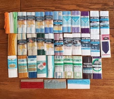 Vintage LOT Of 36 Flex Stretch Lace Seam Binding COATS WRIGHTS Sealed Open Pkgs