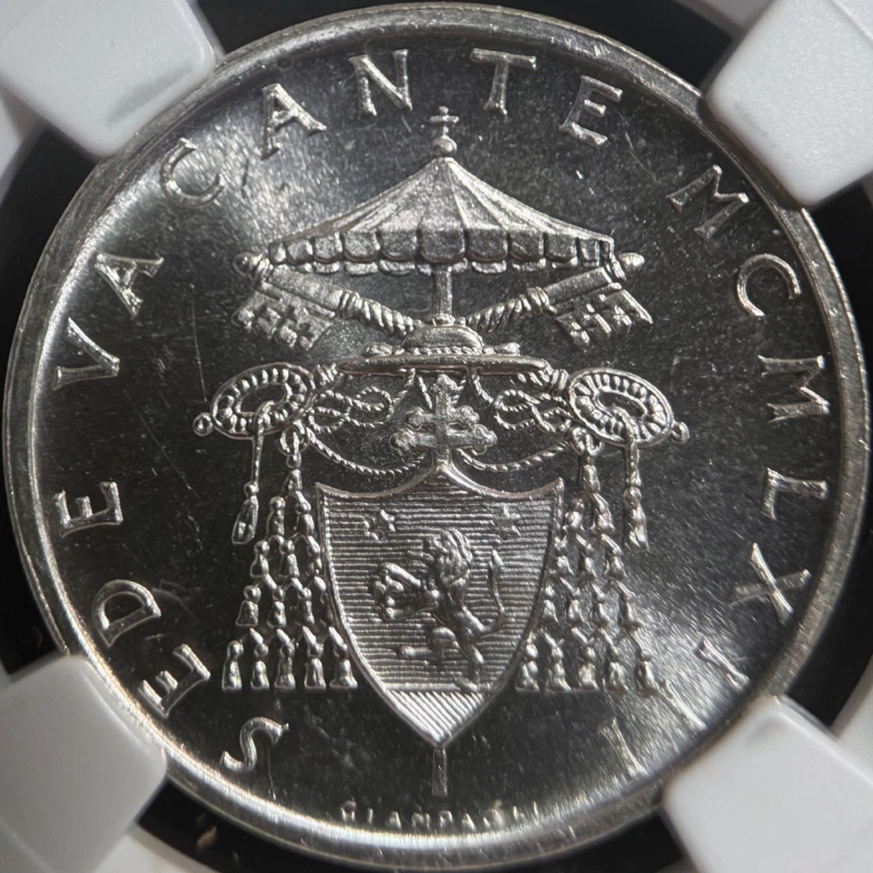 VATICAN CITY. 1963, 500 Lire, Silver - NGC MS65 - Sede Vacante, Aloisi-Masella 9 - Image 3 of 4