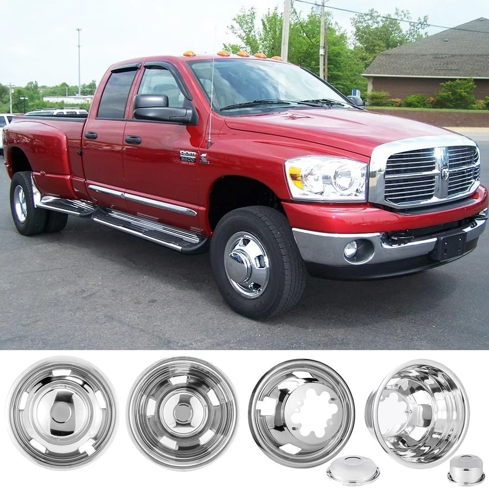 Simuladores de doble rueda SS pulidos de 17" Startship 4 piezas para Dodge Ram 3500 Foto 3 de 4