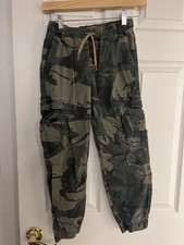 Wrangler Boys Camo Cargo Jogger Pants Size 10 Regular Elastic Waist Pockets