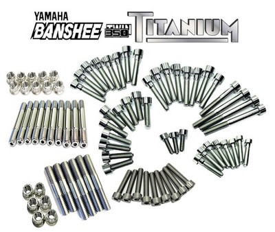 Banshee Complete Titanium Stud Bolt Kit Ti Bolts Cases Cylinder Head Intakes Set