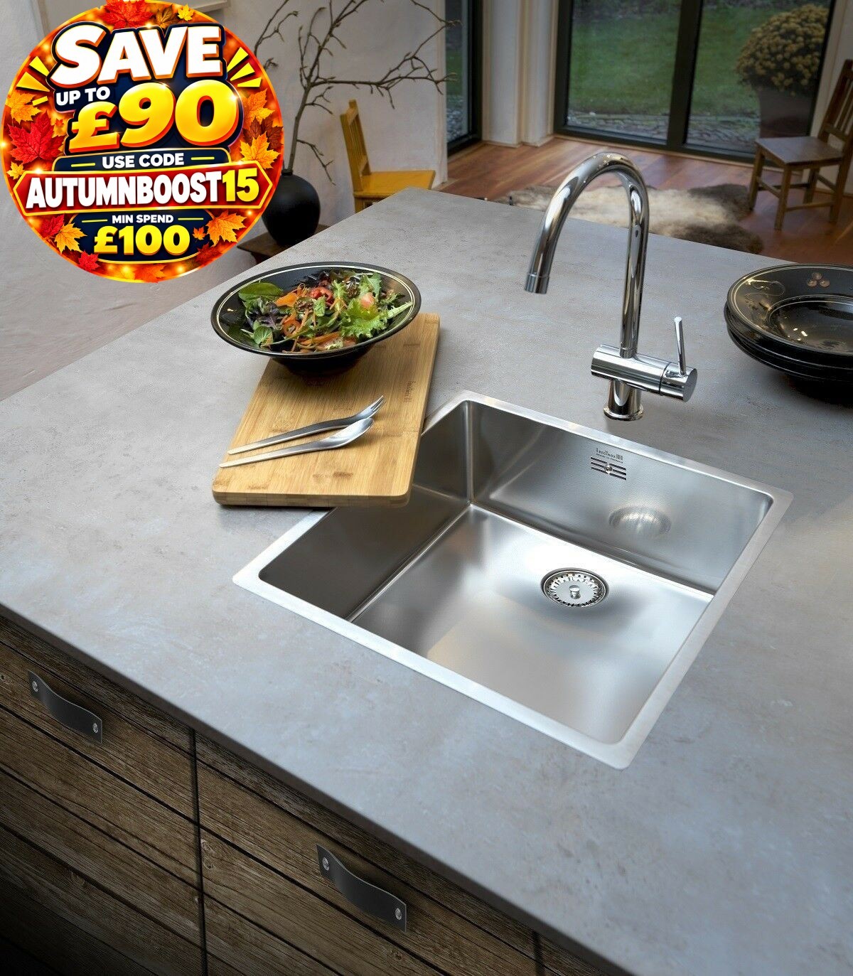 Reginox - Kitchen Sink - New York Collection - 400 x 400mm - Silver - Image 2