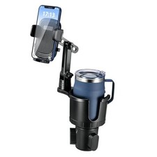 2-in-1 Car Cup Phone Holder Expander with Adjustable Base, 360 Rotation,