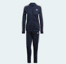 ADIDAS Essentials 3-Stripes Track Suit Zip Jacket  Pants Women's size S Navy