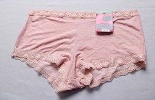 Maidenform Women's One Fabulous Fit Microfiber Boyshort Panty EJ3 Pink Large NWT