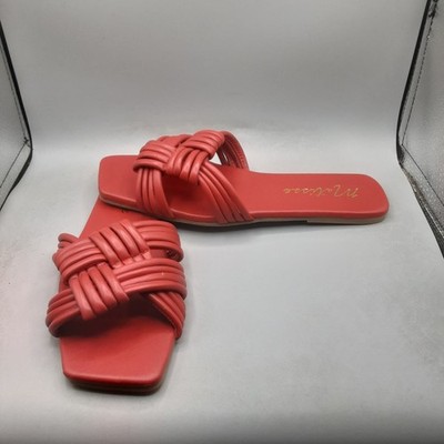 Matisse Samson Slide Sandals Women's 9M Red Knotted A199