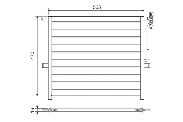 CONDENSER AIR CONDITIONING 817383 FOR BMW X3/SAV/E83 N42B18A N46B18A 1.8L 4cyl - Image 2 of 4