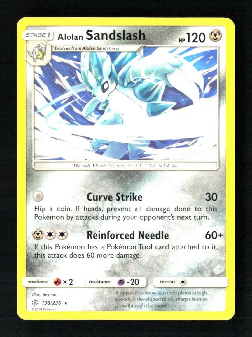 Alolan Sandslash Rare SM - Cosmic Eclipse 138/236 NM