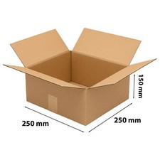 Faltkarton Verpackung 250x250x150mm braun 3-lagig