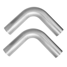 2 Pcs 2.5" OD 90 Degree Exhaust Pipe, 90° Mandrel Bend Elbow, 304 2.5 Inch-2PCS