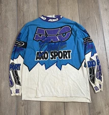 Vintage 90s AXO Sport International Wear Jersey Motocross Shirt AOP Men’s Large 