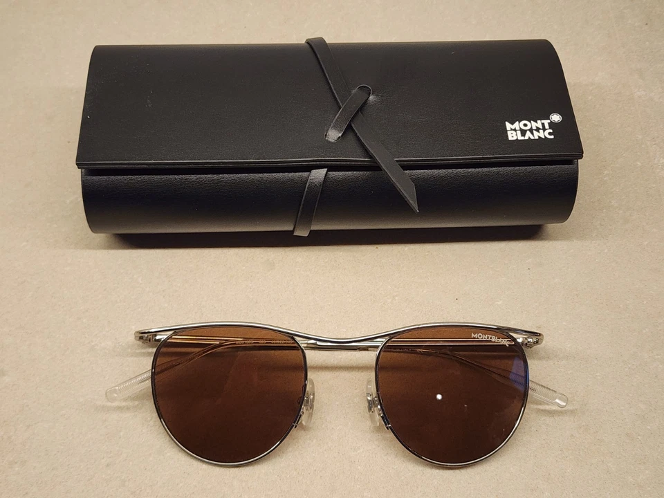 正品勃朗峰太阳镜 MB 0168S 003 49 毫米镜框 0168 — 第 2/4 张图片