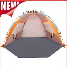X-Large 4 Person Beach Tent Sun Shelter Portable Shade Instant Tents Beach New