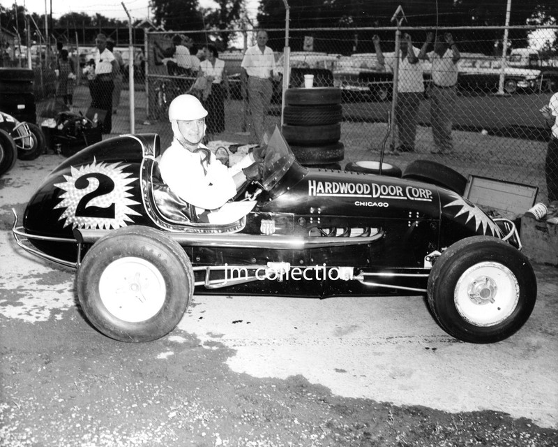 VINTAGE RACING PHOTO OF MIDGET STAR FRANK BURANY 1957!
