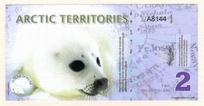 ARCTIC TERRITORIES 2 DOLLARS 2010 Polymer UNC (TK 19 359)