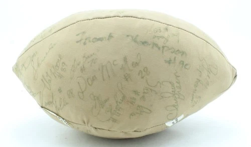 NFL Miami Dolphins Team Signed Cloth Soft Football 1980-82 Autographed