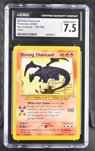 CGC 7.5 Shining Charizard 107/105 Neo Destiny Holo Pokemon Card