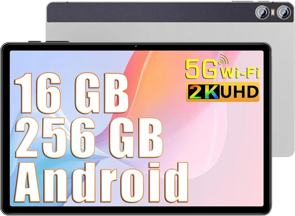 11 Zoll Android Tablet mit 2K Bildschirm, 16GB RAM und 256GB Speicher, Silbrig - Bild 3 von 4
