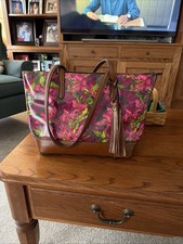 Patricia Nash Large Floral Leather Tote Purse
