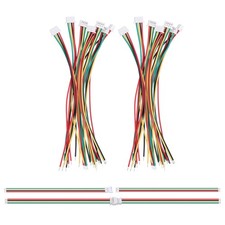 10 Pairs 1.25mm 4PIN Micro Male Female Connector Plug with 28 AWG 100mm Wire