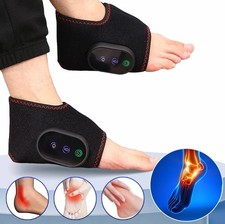 A Pair Electric Foot Ankle Massager Pain Relief 3 Modes Vibration Hot Compress