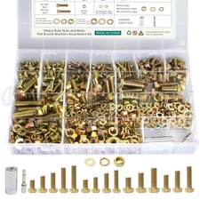 740 Pcs Grade 8.8 M6 M8 M10 M12 Bolts and Nuts Assortment Kit, Heavy Duty All...