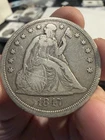 1847 Seated Liberty Dollar, See Photos For Condition