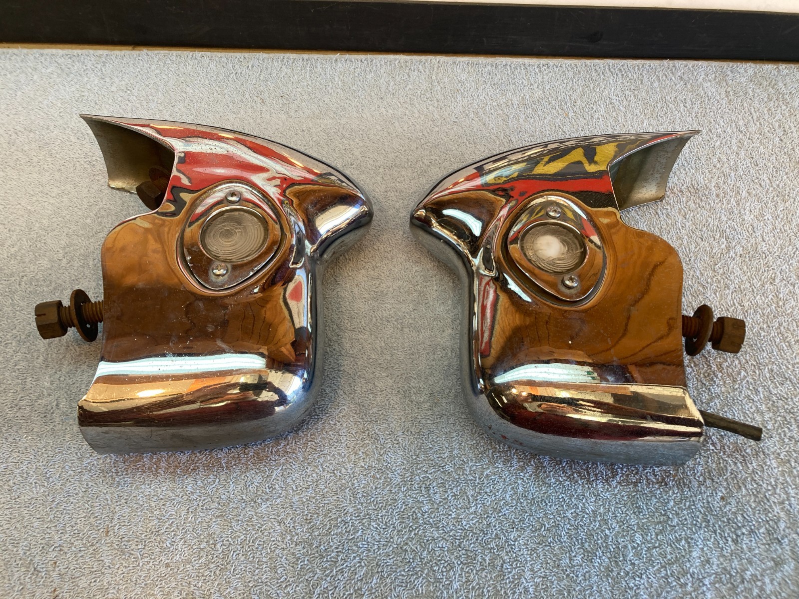 1957 57 Chevy Chevrolet Station Wagon Rear Bumper Guards